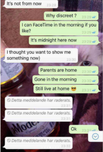 Первый скриншот из переписки Гоши и Яна в WhatsApp