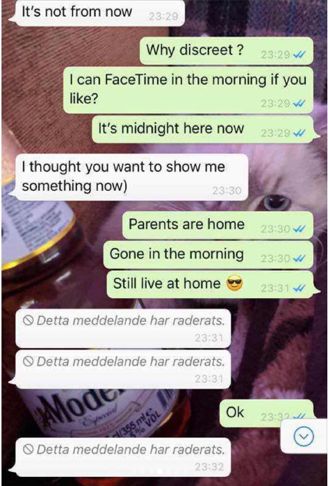 Первый скриншот из переписки Гоши и Яна в WhatsApp